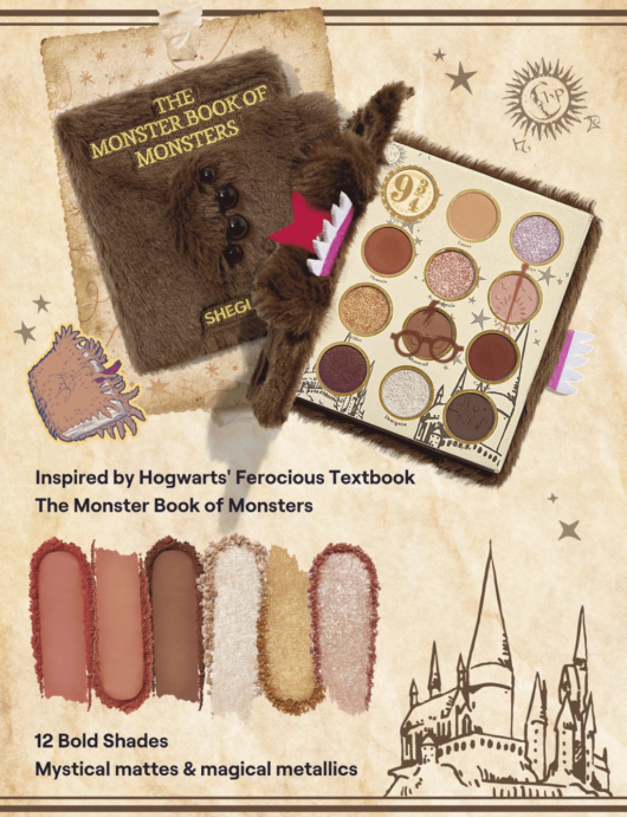 Monster Book Palette Harry Potter X Sheglam