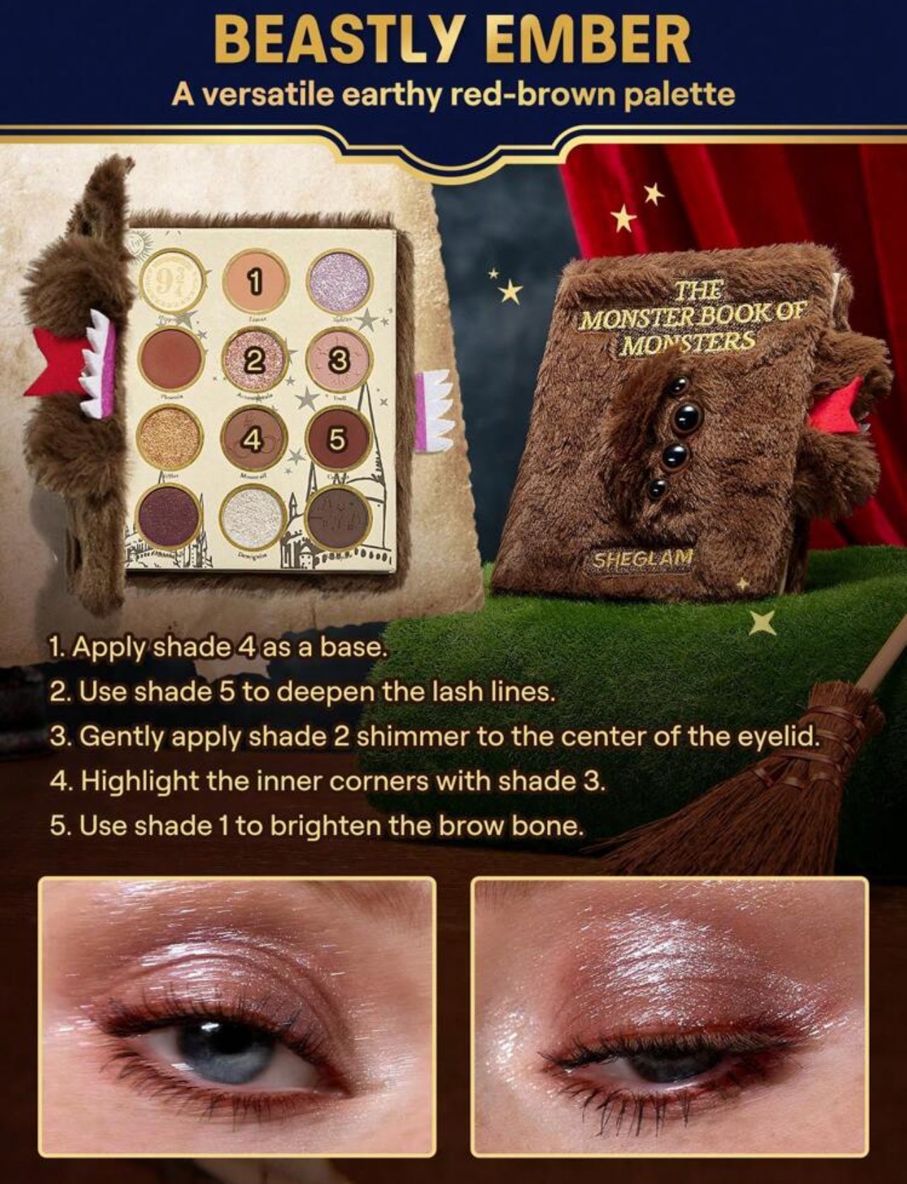 Monster Book Palette Harry Potter X Sheglam