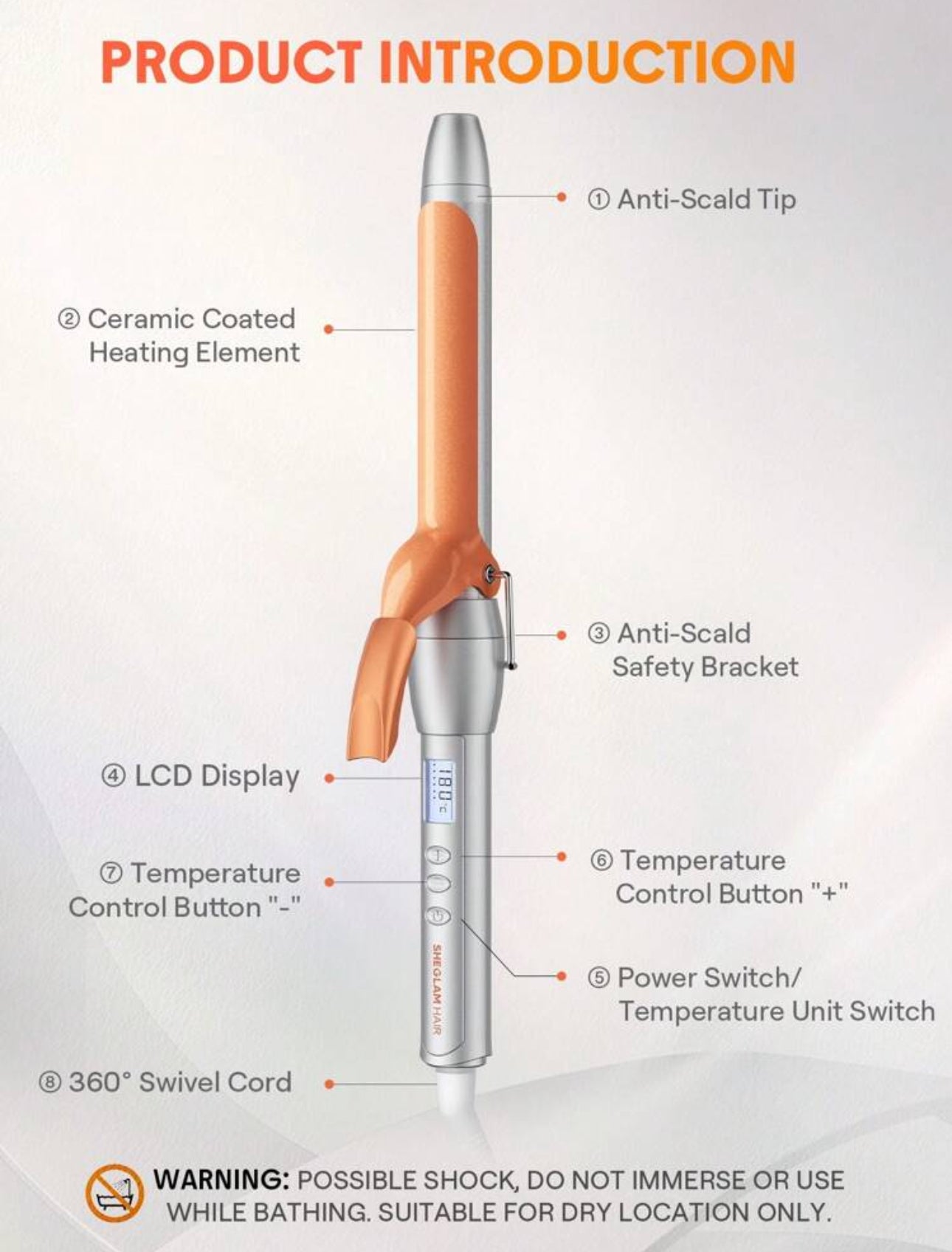 Sheglam Hair - Long Barrel Curler