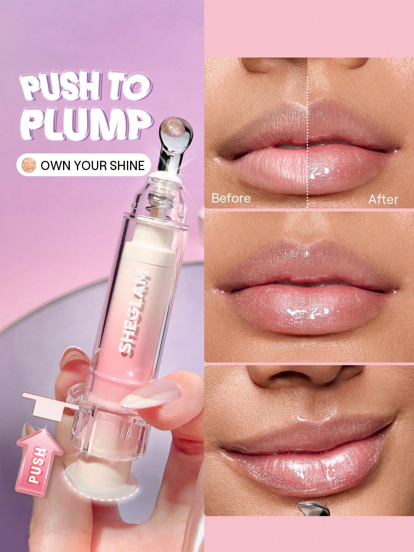 Lip Injection Push to Plump