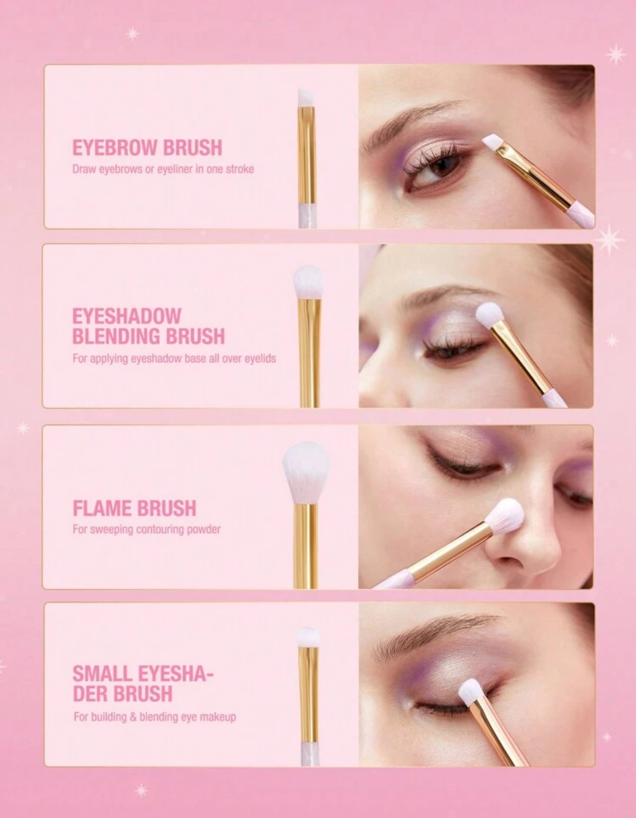Set de 4 brochas Sakura