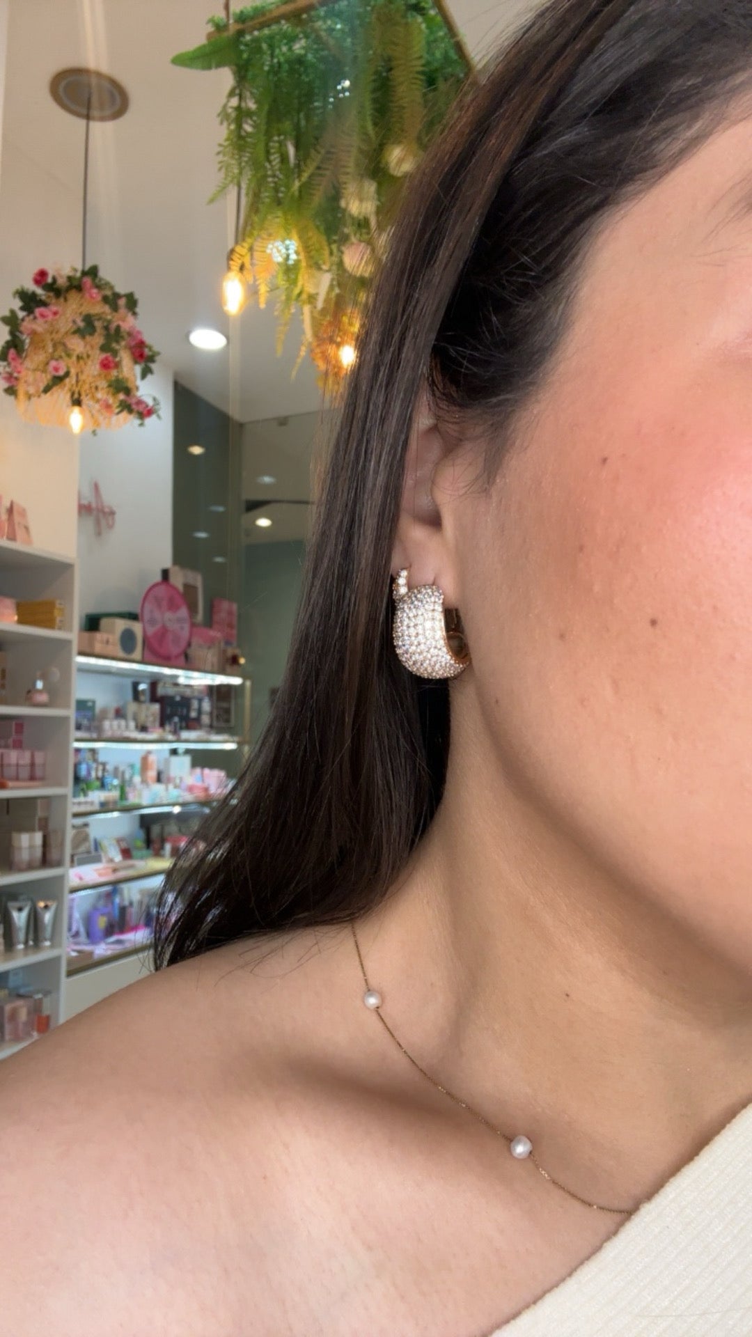 Chunky Zircon Hoops