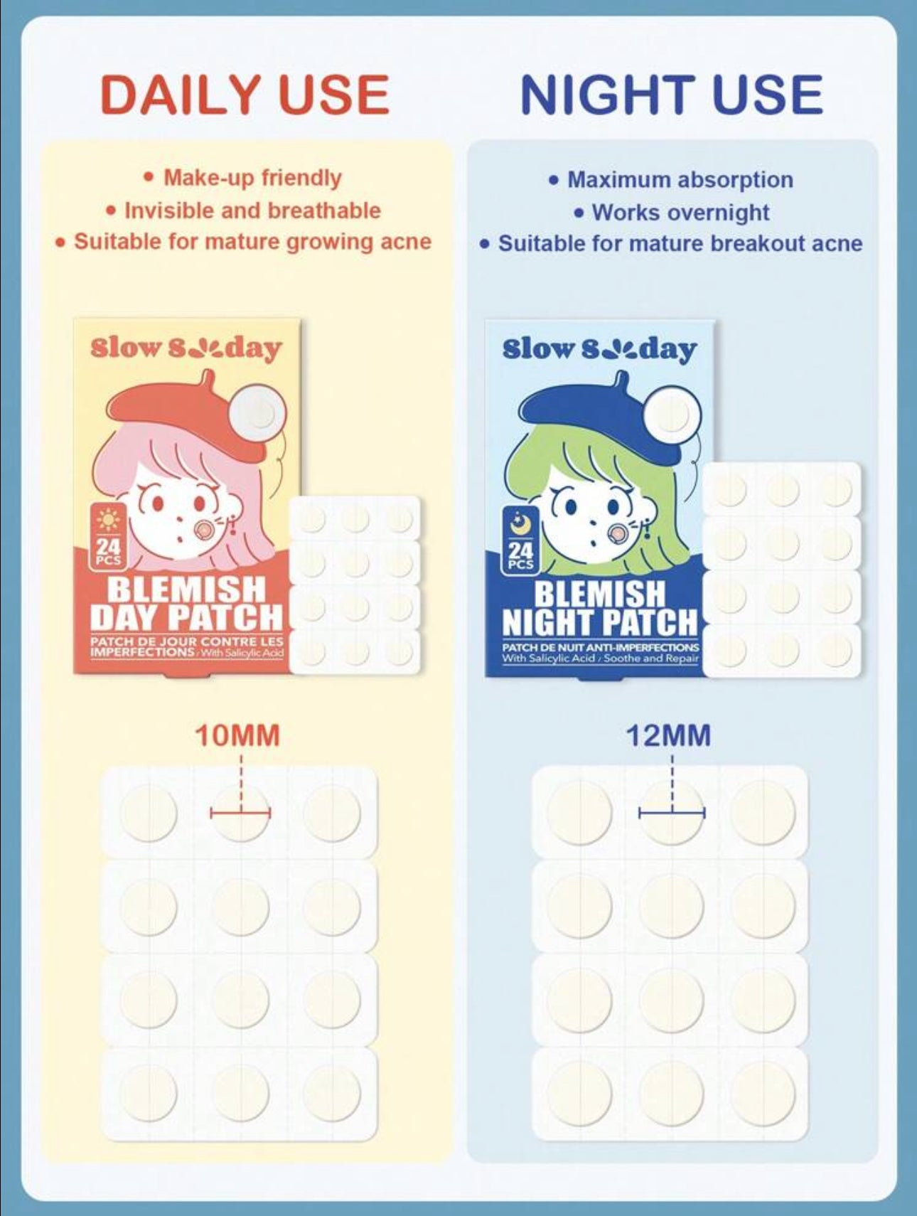 Overnight Care Acne Patches Slowsunday
