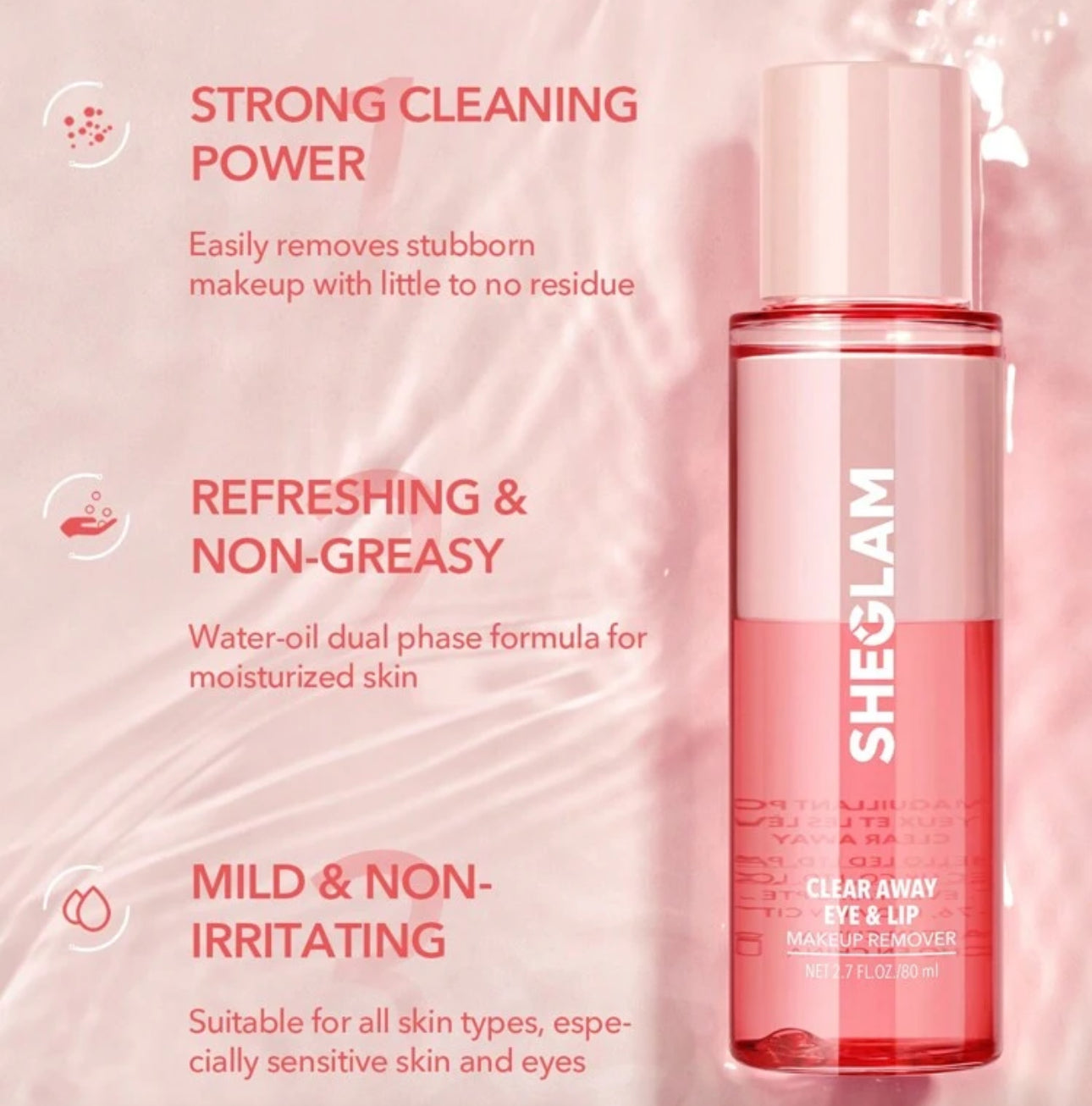 Desmaquillante Clear Away Sheglam