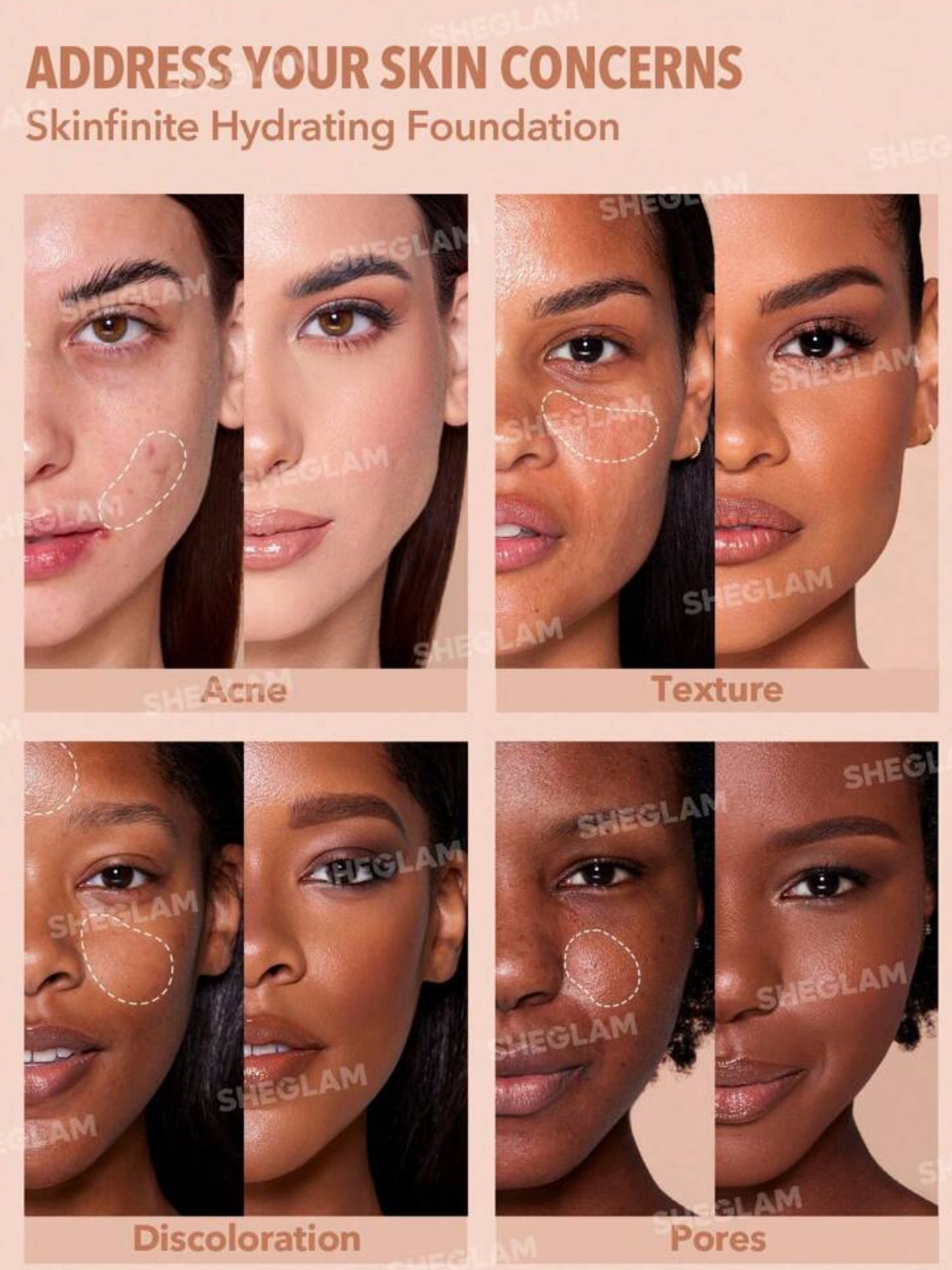 Base hidratante Skinfinite foundation