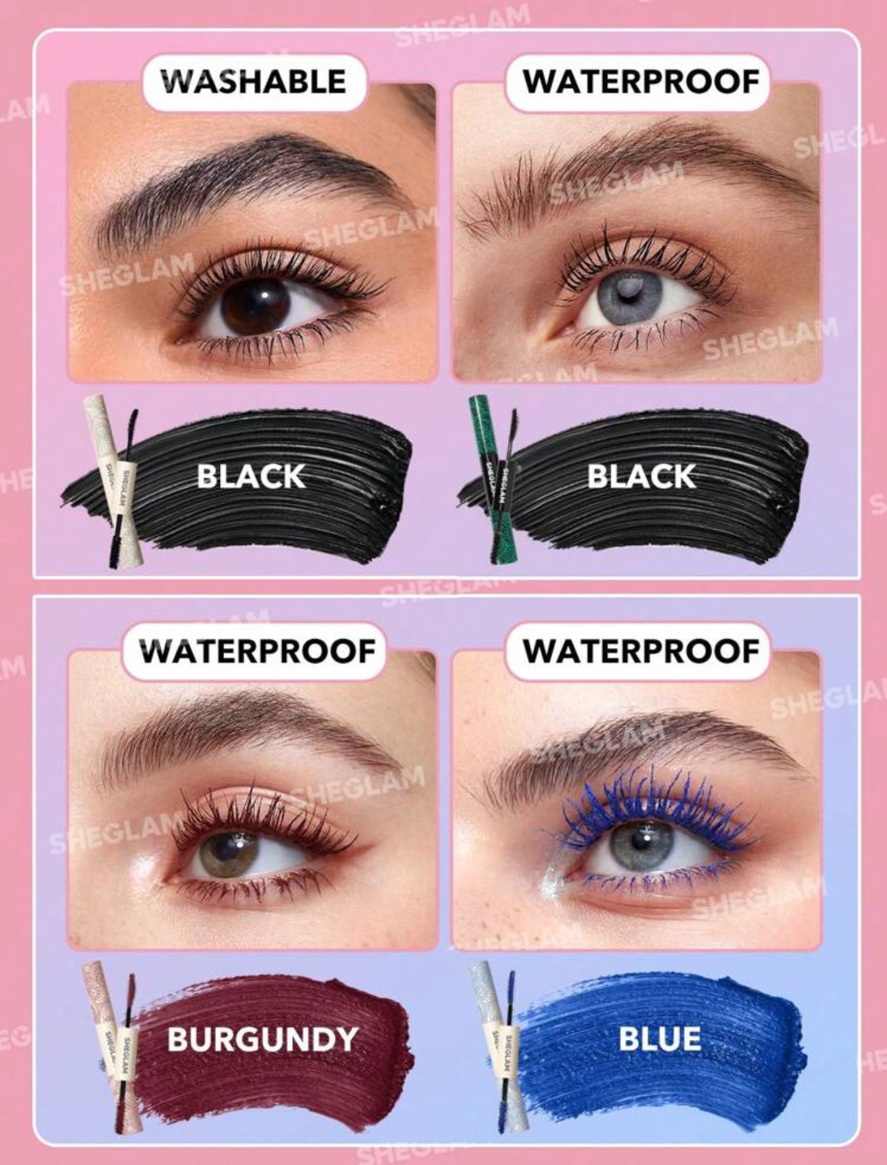 Waterproof All in One Length Mascara Colors