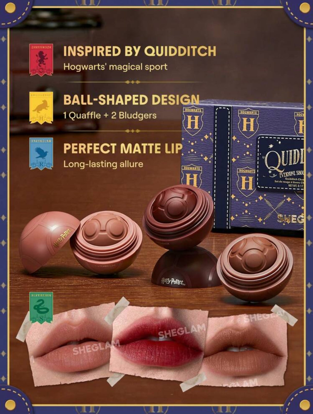 Quiddich Champion Lip Set -Harry Potter X Sheglam