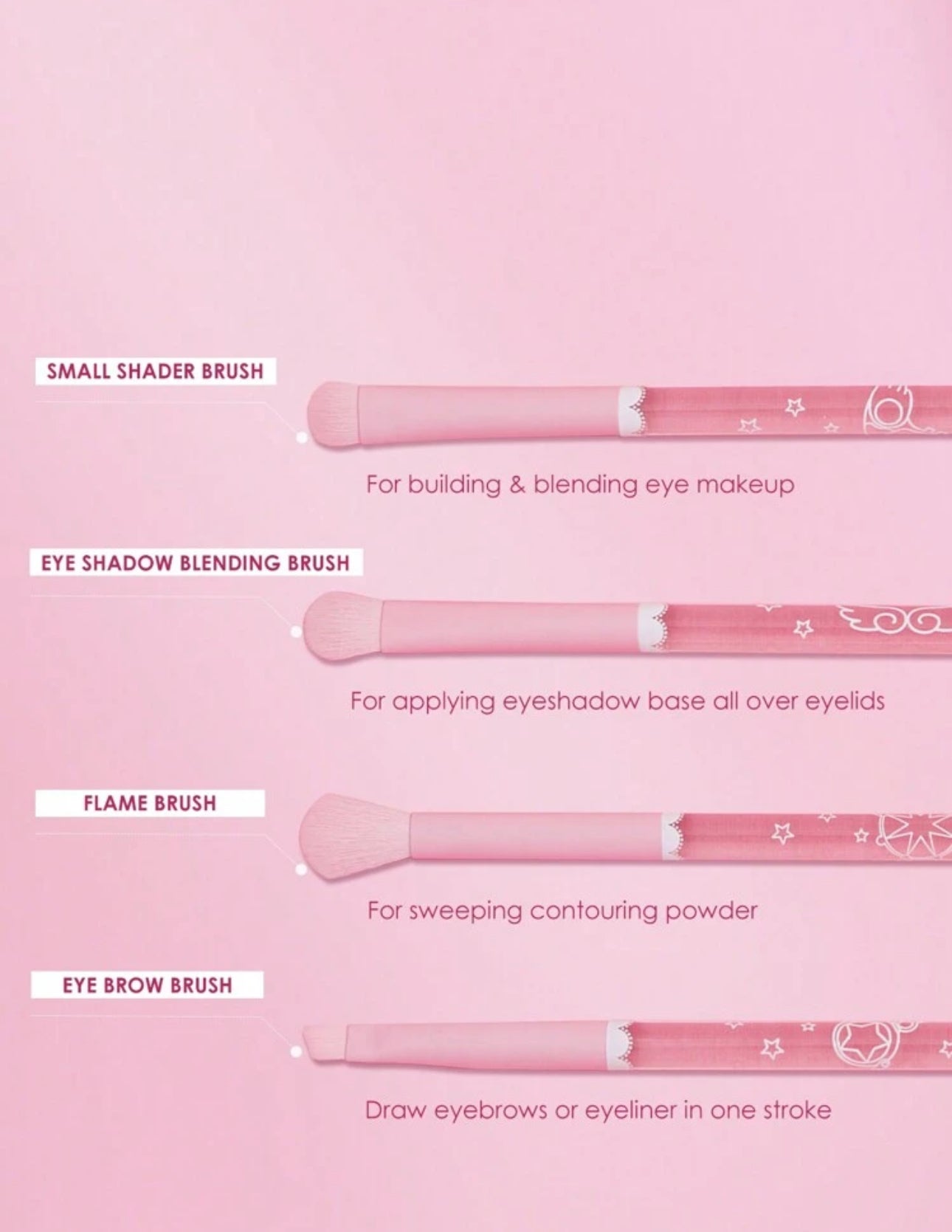 Set de 4 brochas Sakura