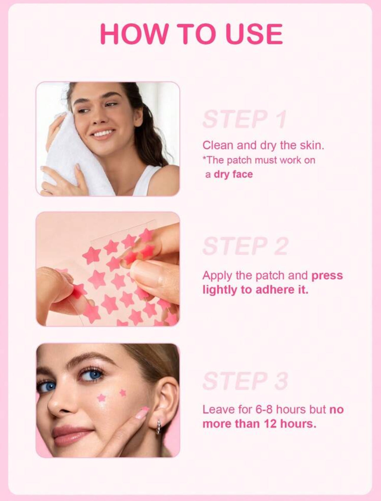 Slowsunday Pink Star Acne Patches