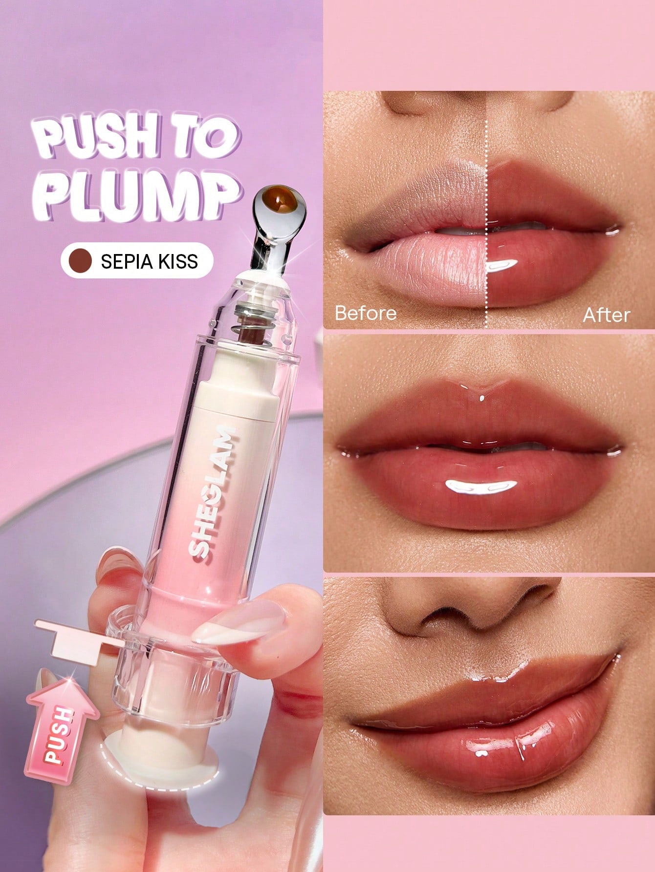 Lip Injection Push to Plump