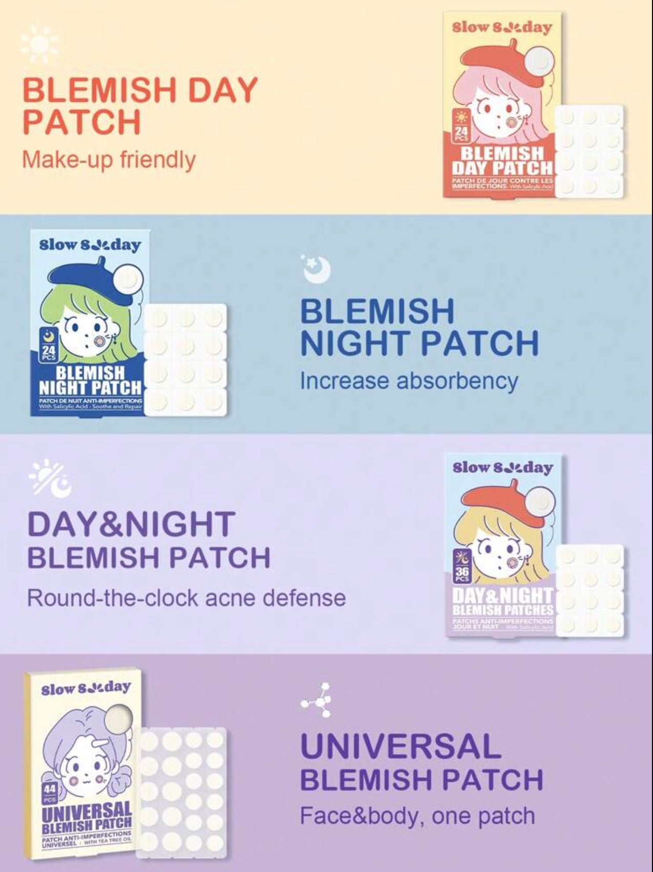 Head to Toe Acne Patches Slowsunday