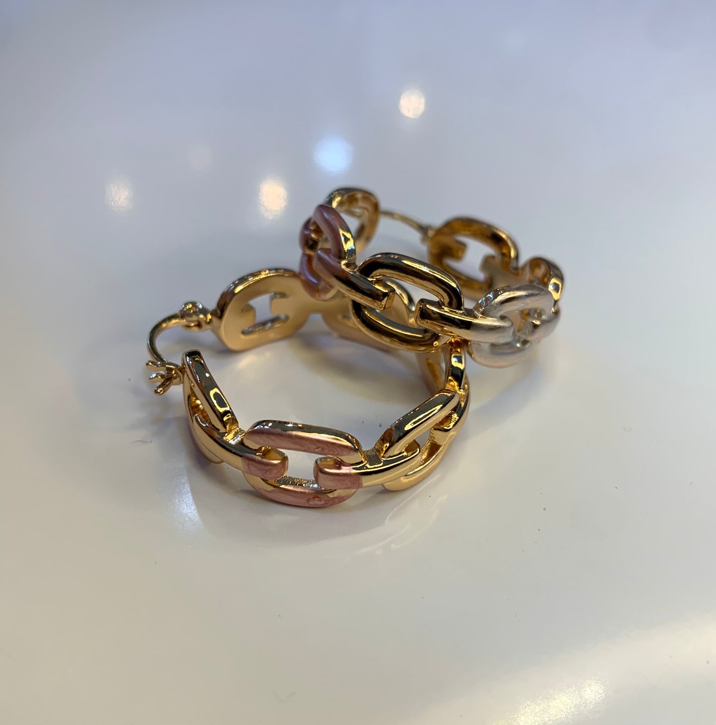 Tree color Chain Hoops
