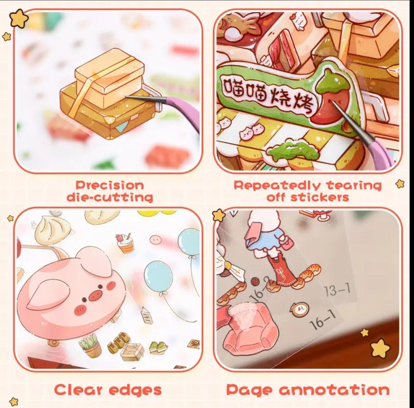 Collage Scene Stickers Collection