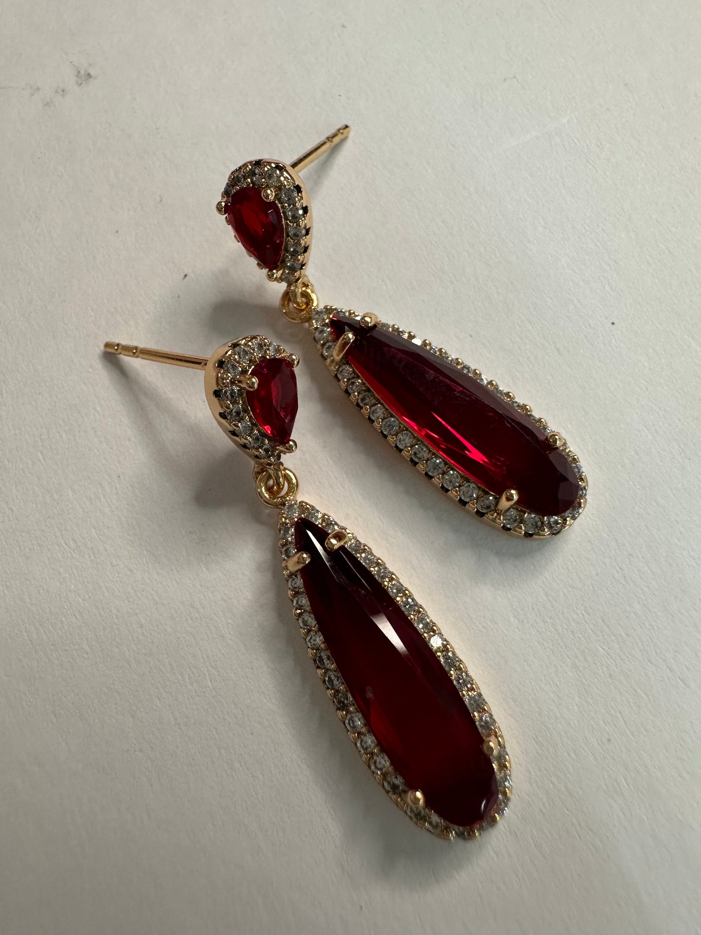 Red Drop Party Studs