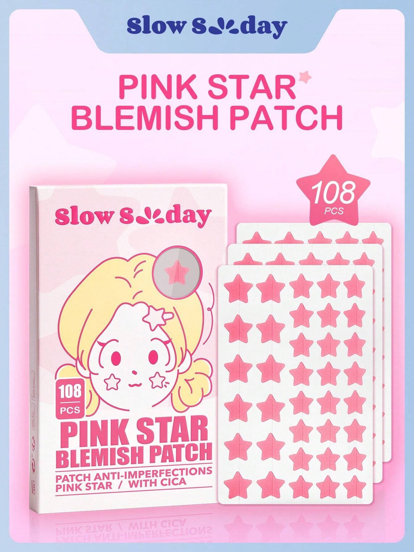 Slowsunday Pink Star Acne Patches