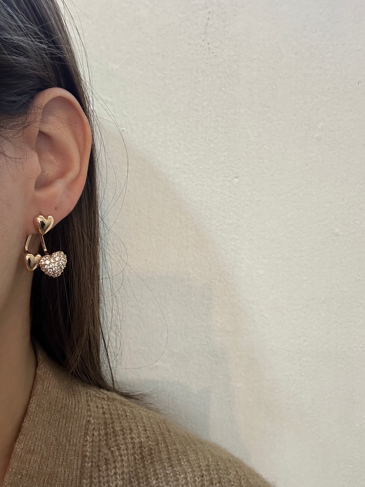Heart Double Studs