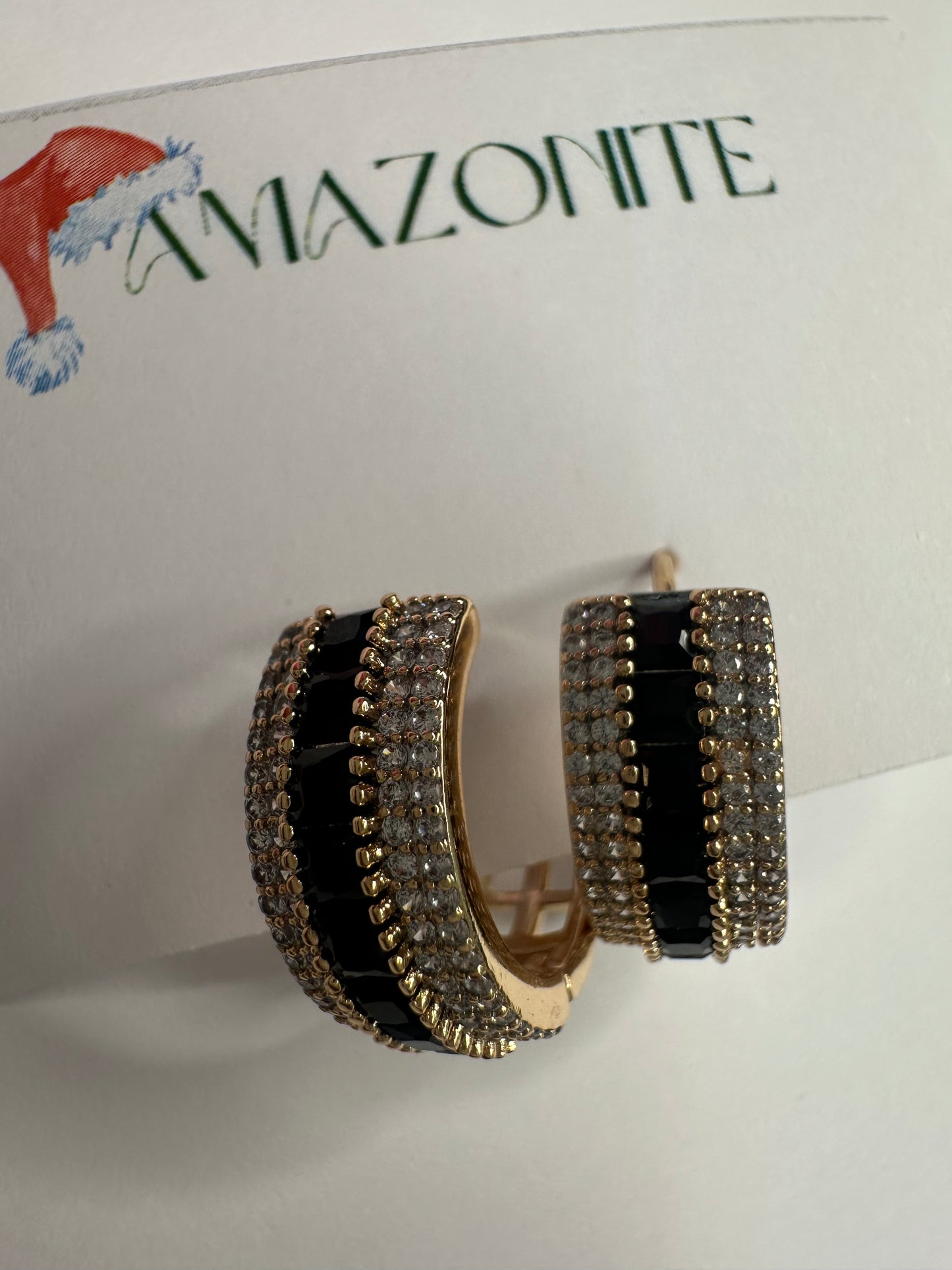 Black Zircon Chunky Hoops