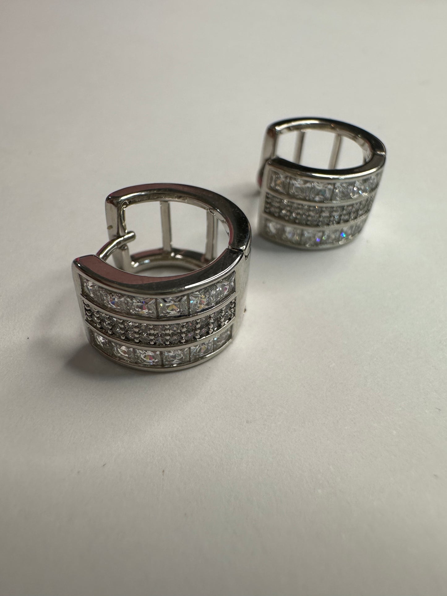 Chunky Silver Small Hoops