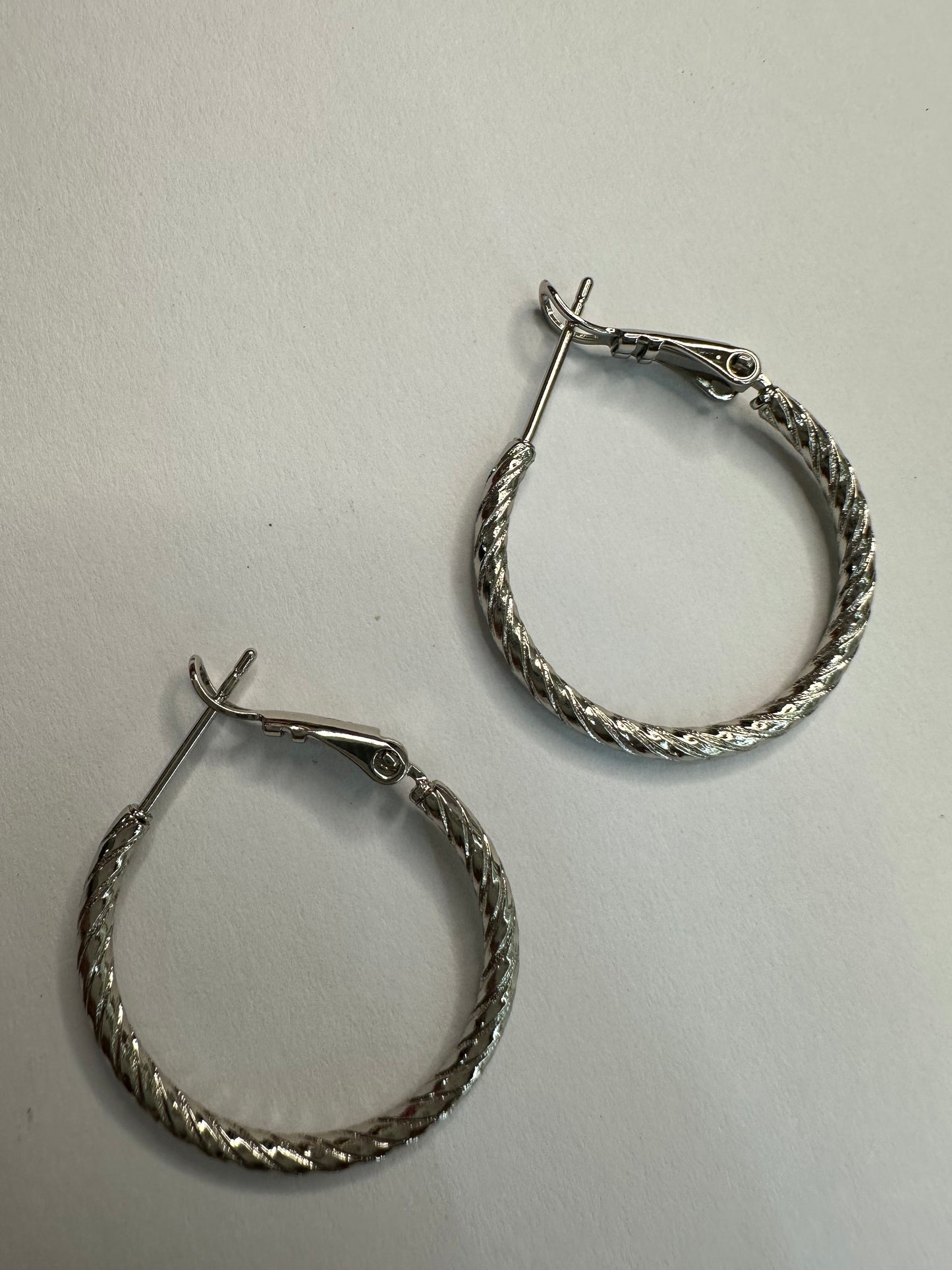 Silver Thin Hoops