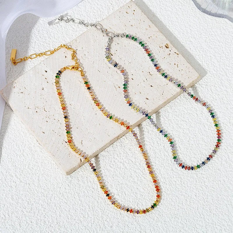 Color Zircon Necklace