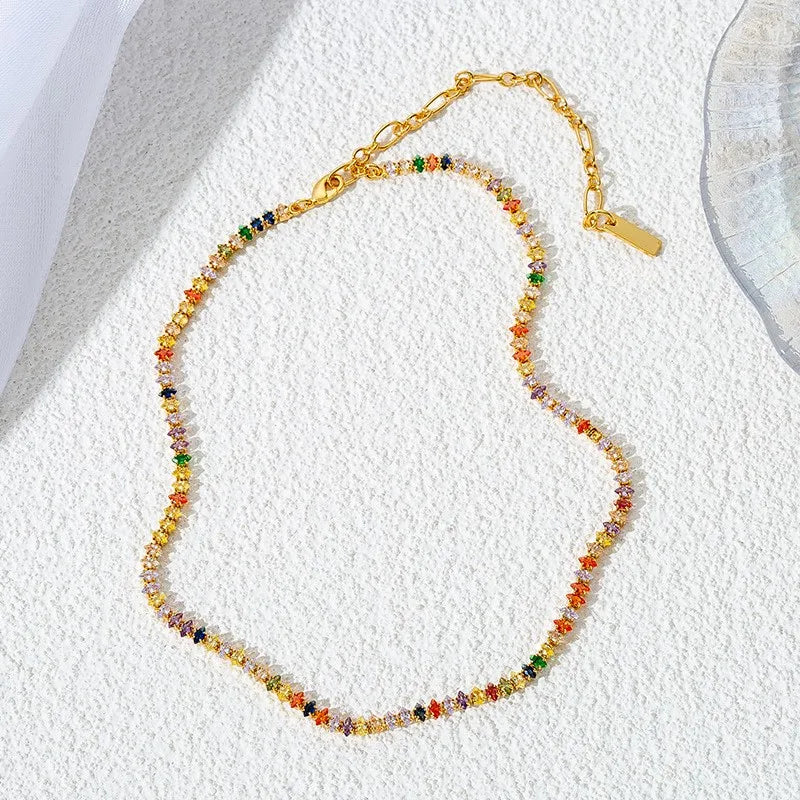Color Zircon Necklace