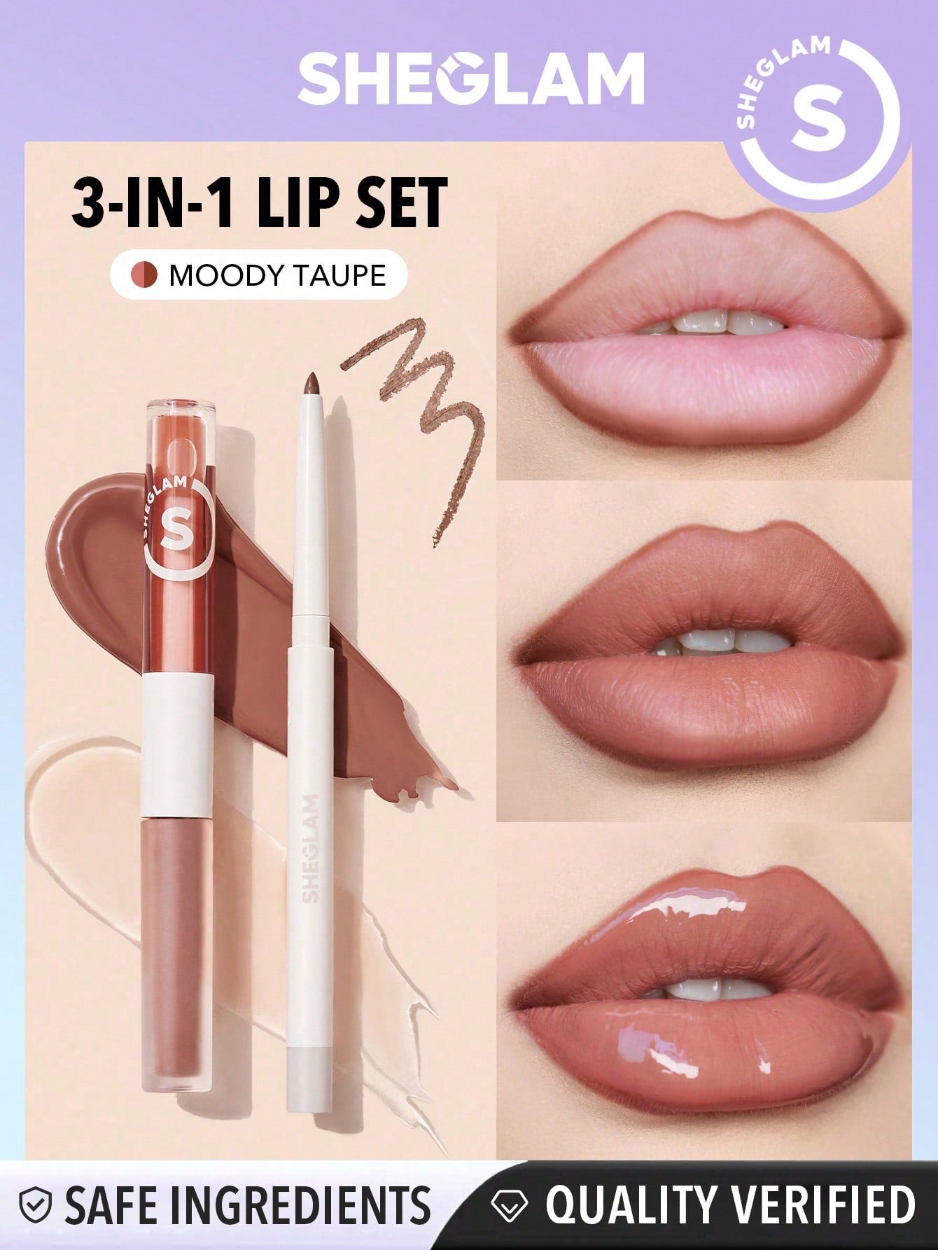 3 in 1 Lip Set 90’s Glam