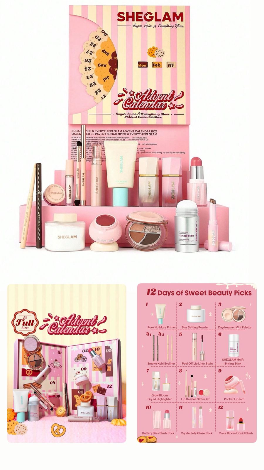 Calendario de Adviento Sheglam