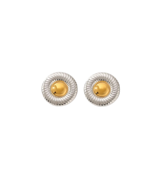 Bicolor Circle Studs