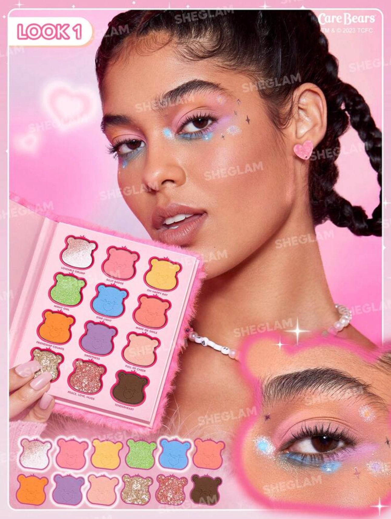 Sheglam X Care Bears Eyeshadow Palette