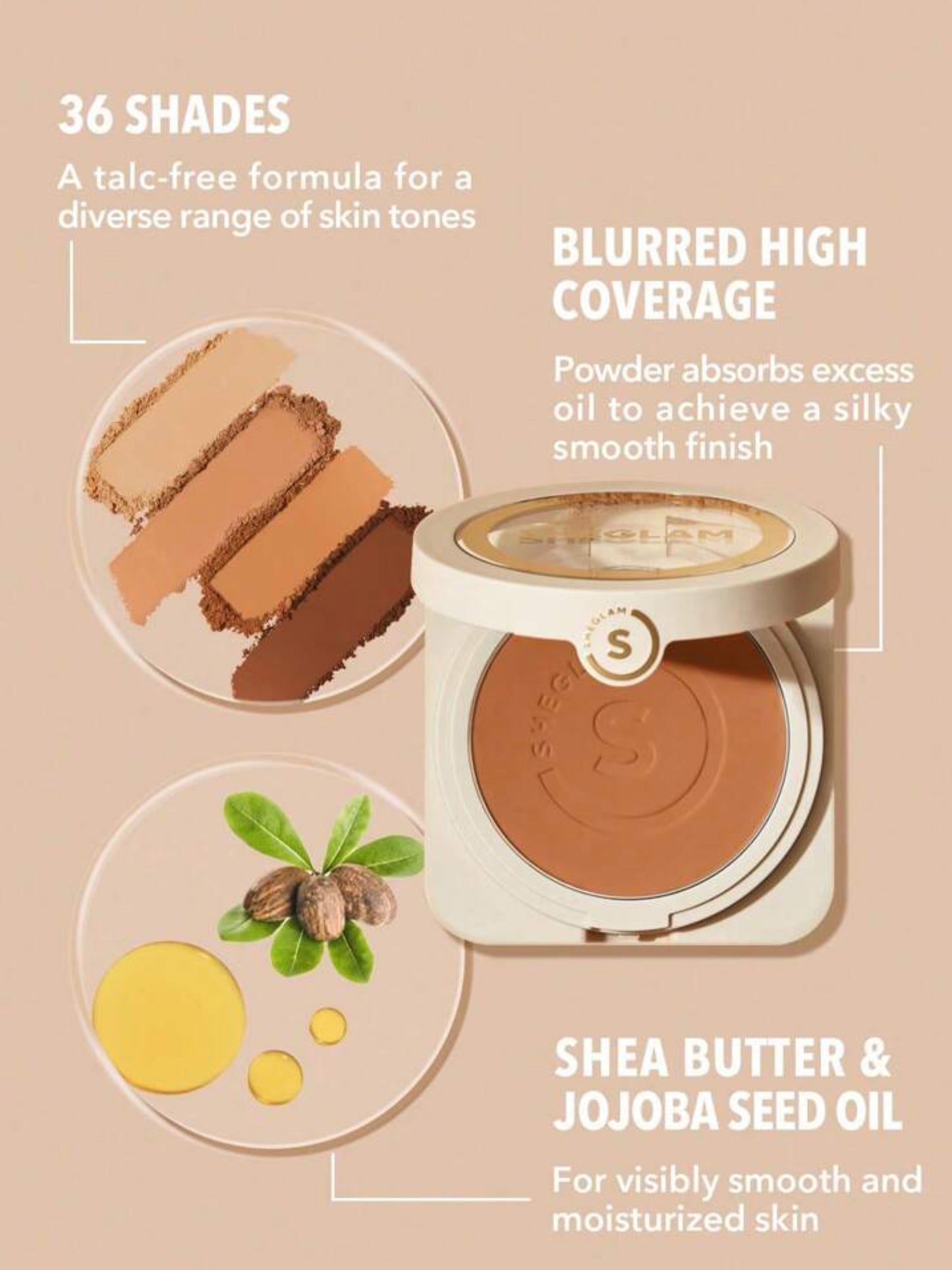 Base en polvo Skin-focus high coverage powder foundation