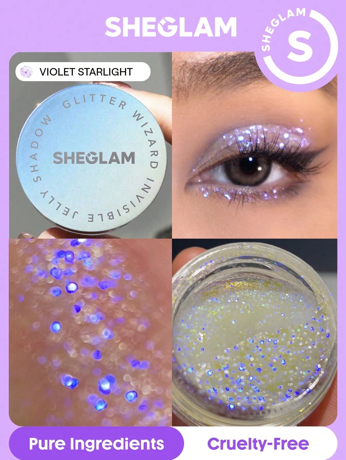 Sheglam Glitter Wizard Invisible Jelly Shadow -Purple