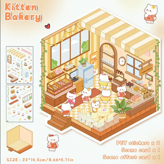 Collage scene stickers