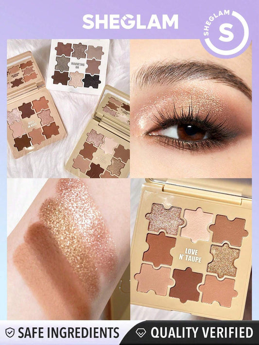 Sheglam Jazy Jigsaw Eyeshadow Palette -Love N Taupe