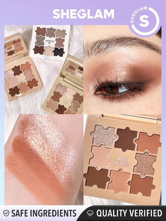 Sheglam Jazy Jigsaw Eyeshadow Palette -Hued in Nude