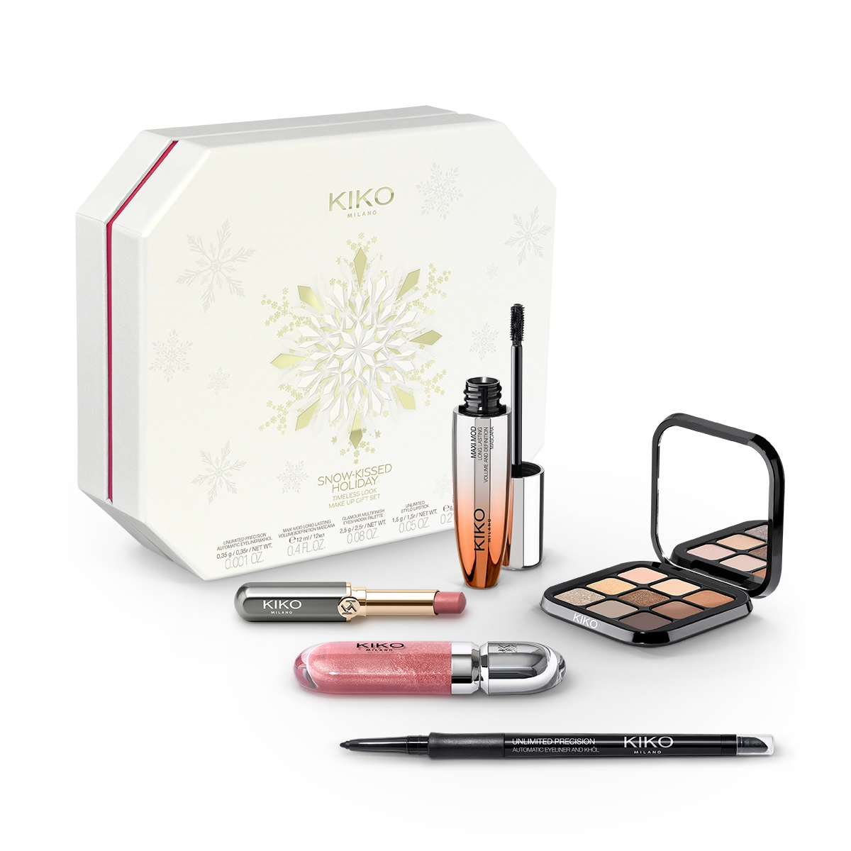 Snow-Kissed Holiday Timeless Look Makeup Gift Set by Kiko Milano