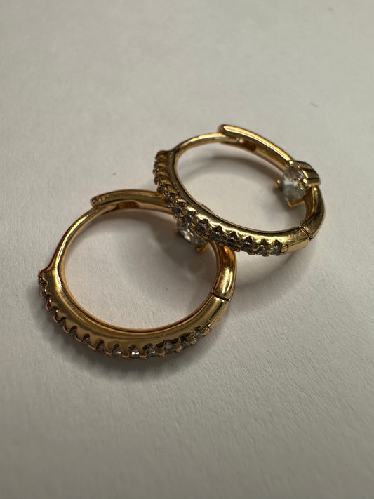 Thin Zircon Hoops