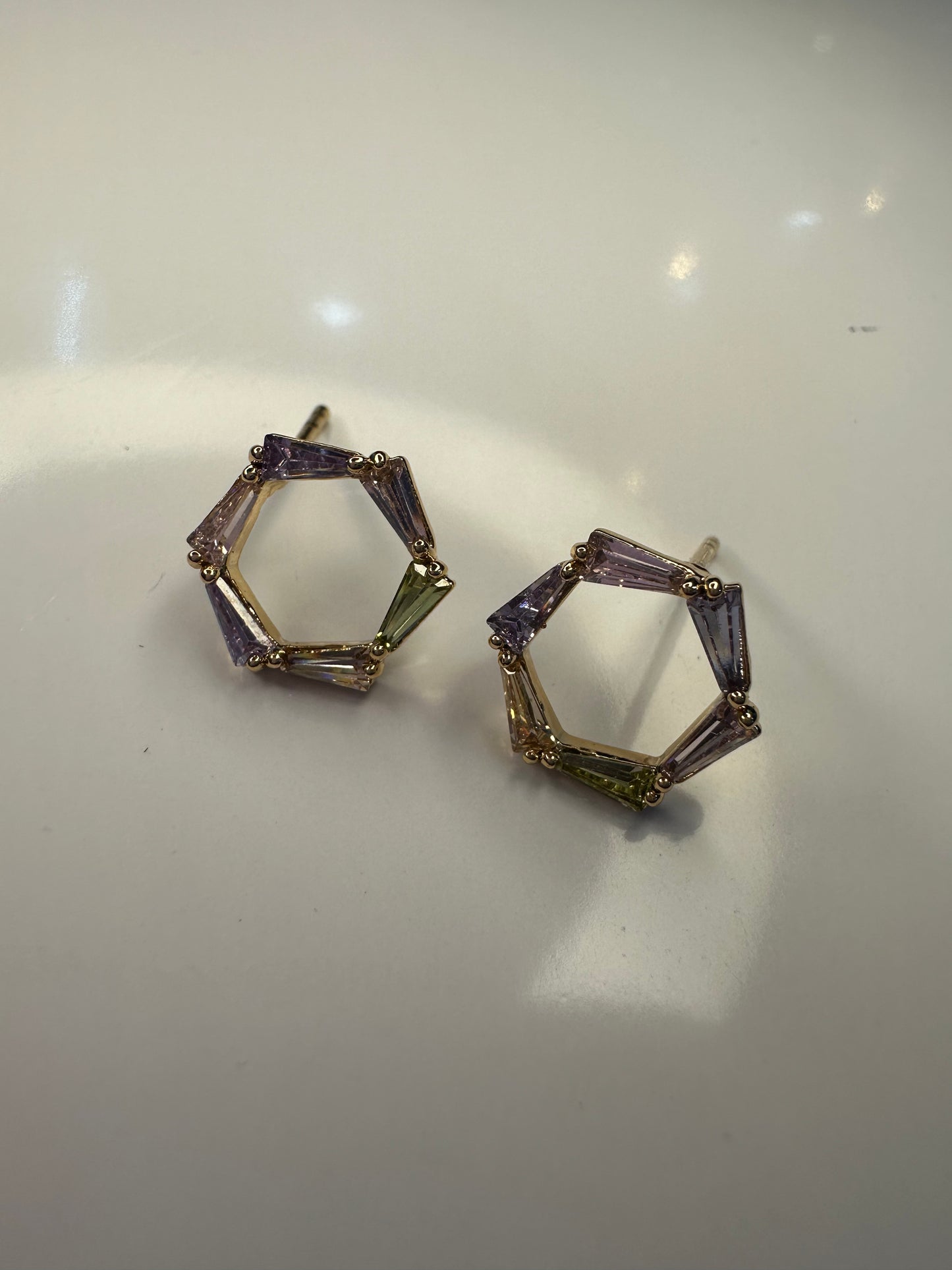 Hexagonal Color Studs