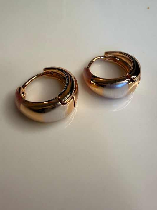 Tricolor Small Hoops