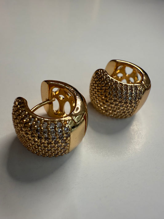 Chunky Zircon Hoops