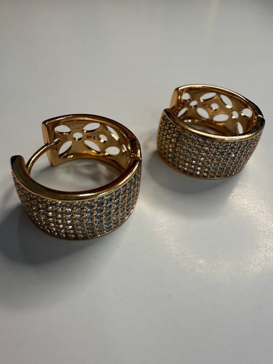 Medium Chunky Zircon Hoops